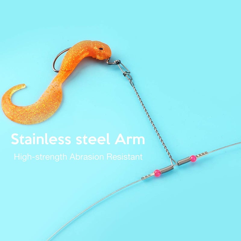 Scotank Black Fishing Leaders, Fishing Tackle, Fish Line, Stainless Steel Wire, Fish Gear Kit, with Swivels Snap Connect, for Lures Bait Rig Or Hooks (3 Size Test 40 Lb) - Image 3
